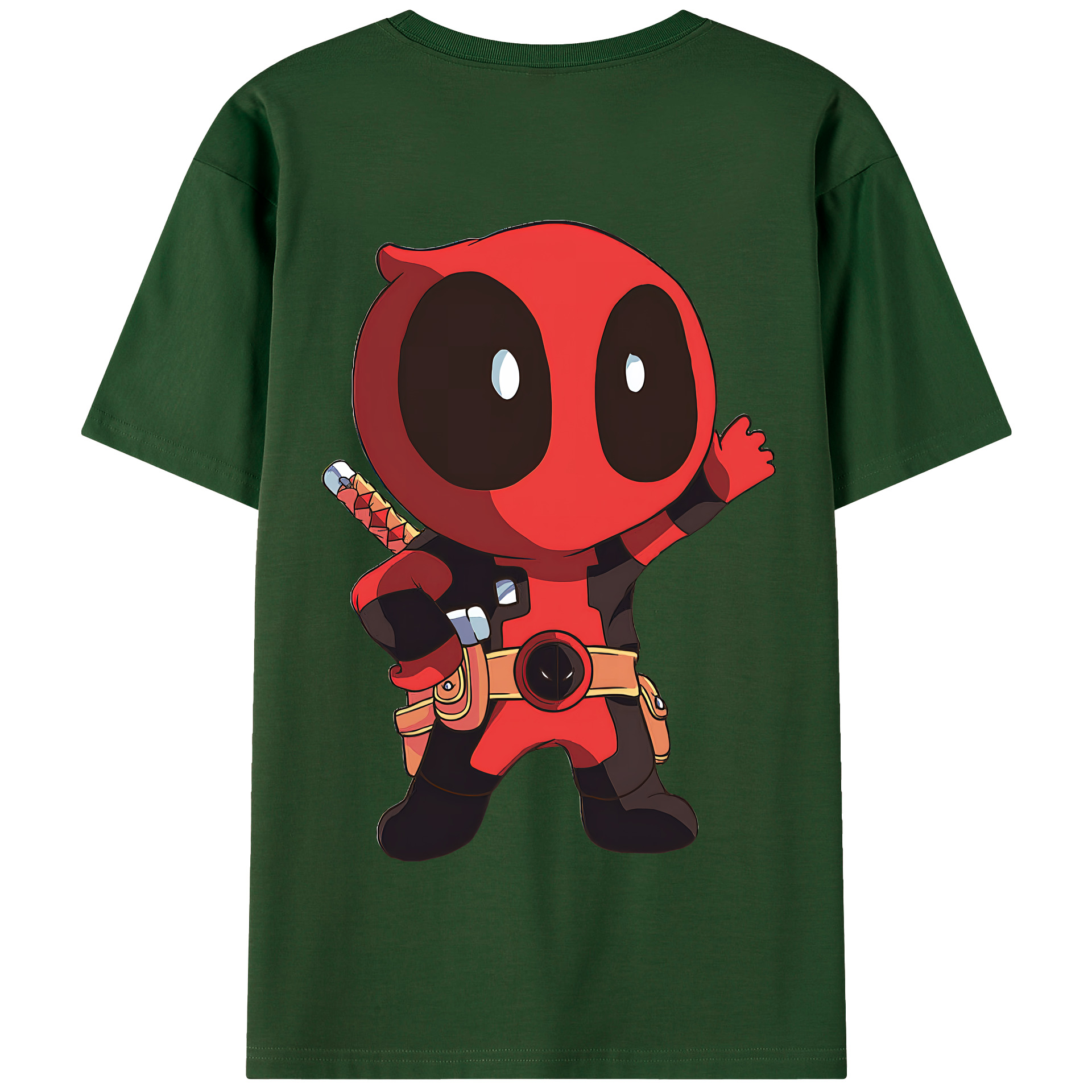 （画像用） Deadpool デッドプール 綿100％半袖Tシャツ（背面プリント）